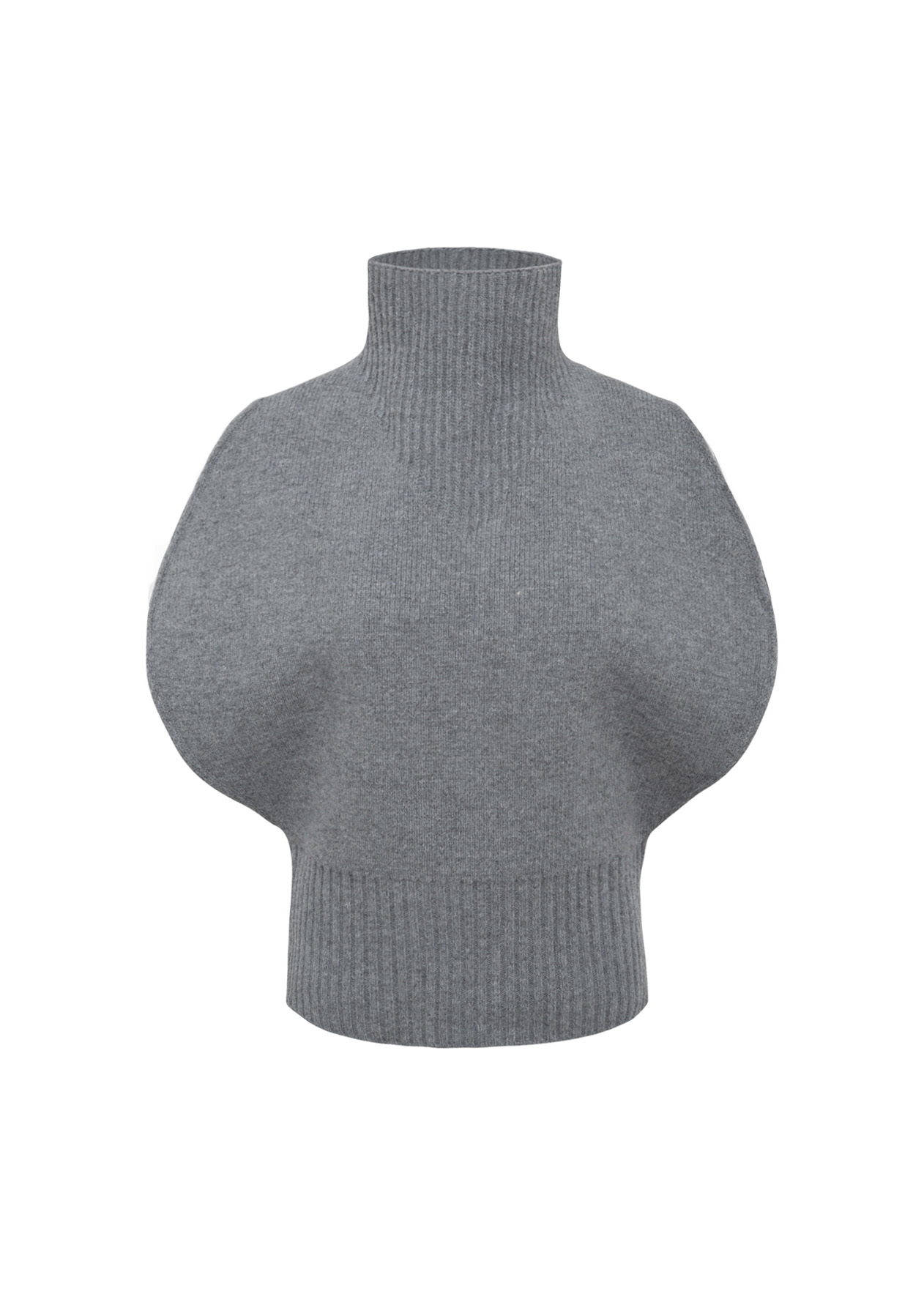 Turtleneck knit vest
