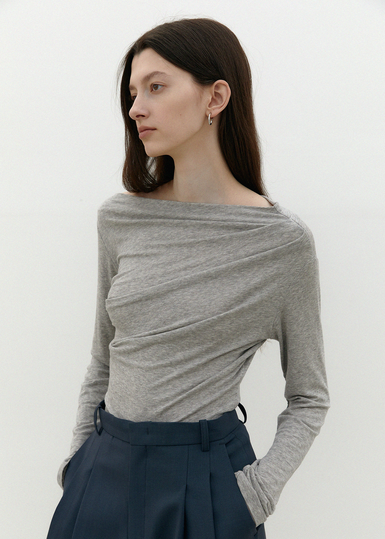 Oblique Draping Tee