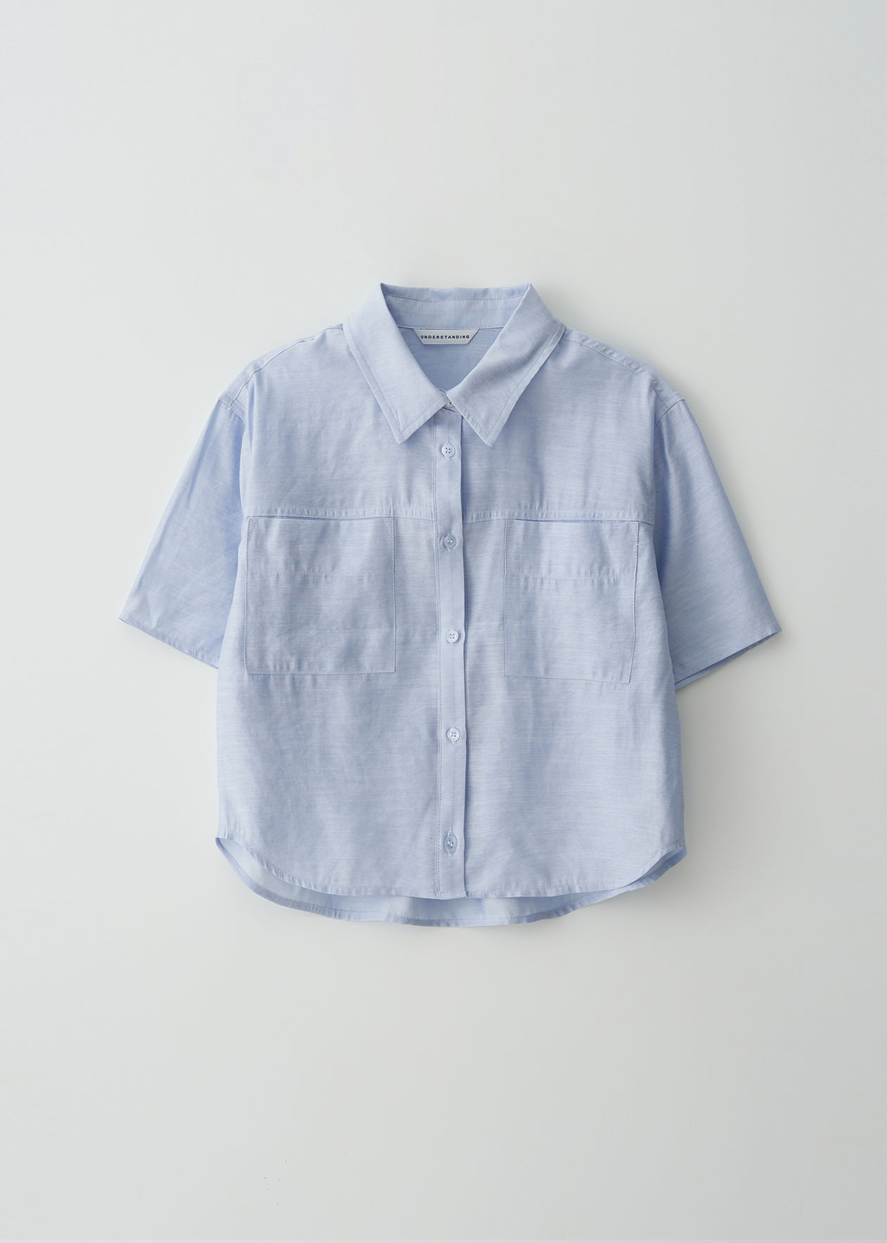Two-pocket half shirt